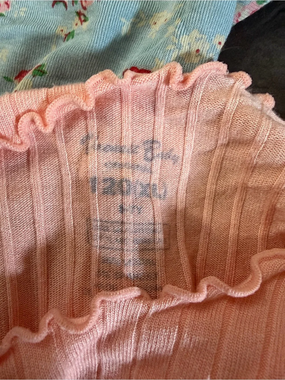 Girls 3-Piece Pajama Set Bundle Size 120 (Approx. 6-7 Y) Floral & Ribbed
